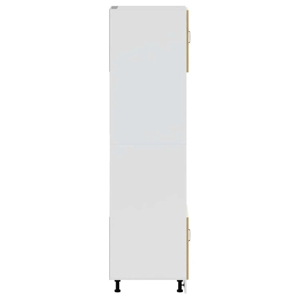 Set di 2 mobili forno compatti con piedini regolabili 60 x 57 x 207 cm finitura rovere ingegnerizzato 02_0055725