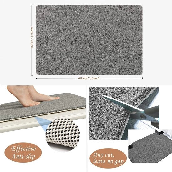 Sfregiatore antiscivolo con testura di spugna e struttura porosa - Grigio, duraturo e facile da pulire