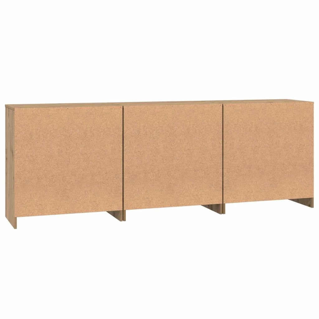 Credenza con cassetto 3 pcs Rovere artigianale 70 x 41 x 75 cm 3393158