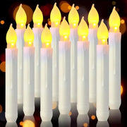 12 candele a LED che lampeggiano - candele elettriche a batterie - luce calda bianca - decorazione natalizia.