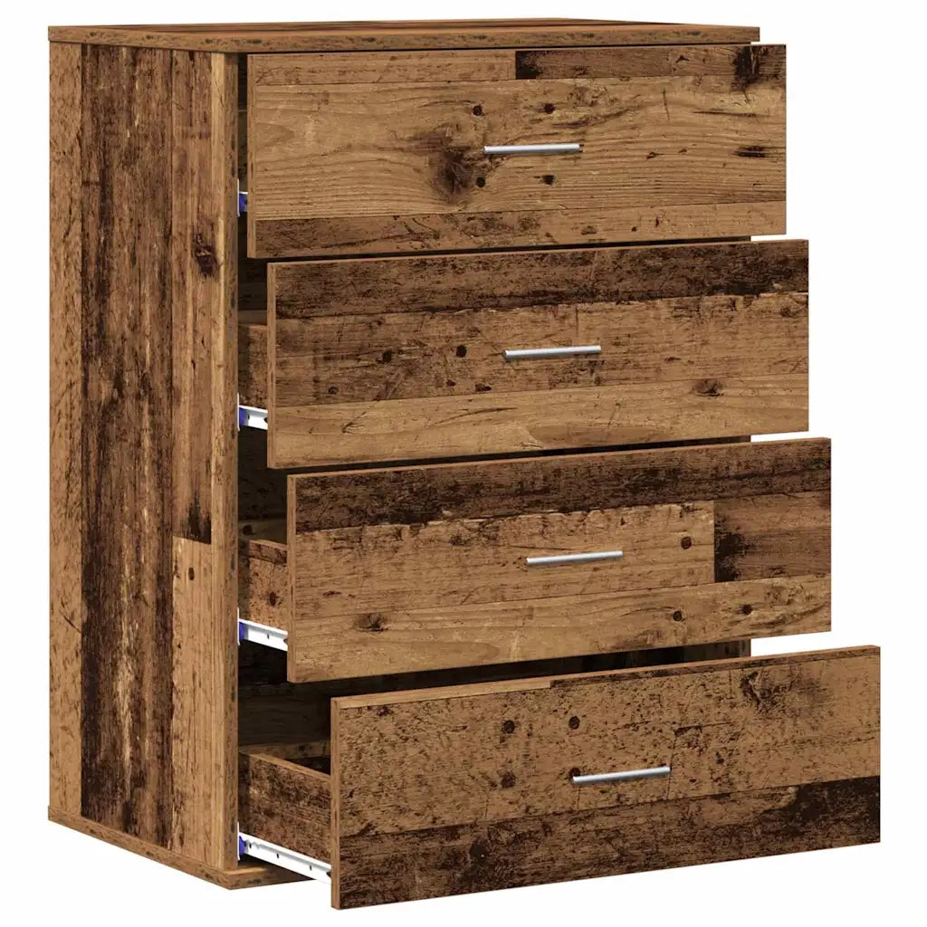 vidaXL Credenza Legno vecchio 60 x 39 x 80 cm Legno multistrato