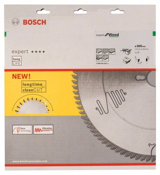 2608642510 - Lama per banco sega Expert for Wood 300 x 30 x 3,2 mm, 72