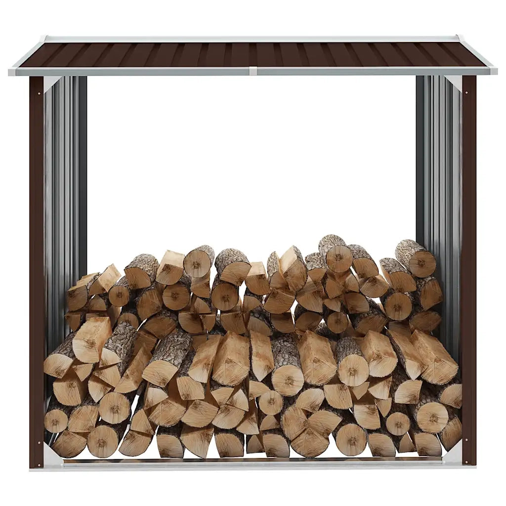 Capannone in Acciaio Zincato 172x91x154 cm Marrone 47081