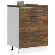 vidaXL Base da Cucina Kalmar Rovere Fumo in Legno Multistrato