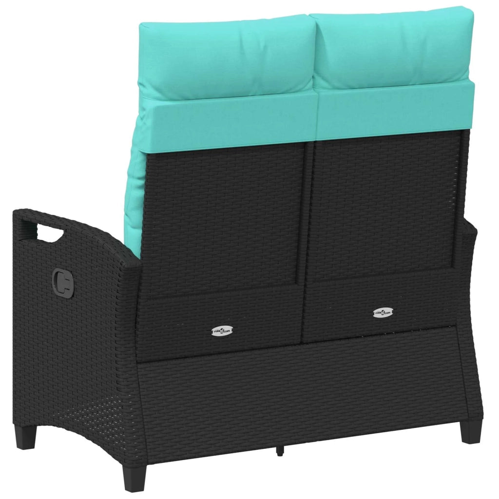 Panchina da giardino con cuscino 105 x 60 x 112 cm acciaio
