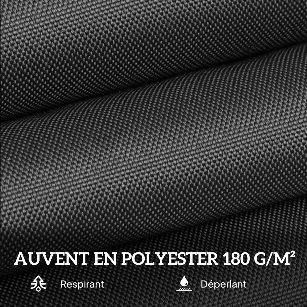 Ombrellone da Giardino XXL ¨C zephmum ¨C Poliestere Nero 300x300 cm
