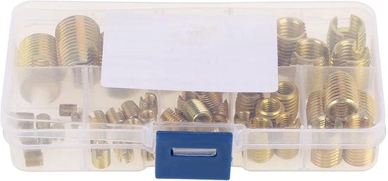 Kit di riparazione a vite 50 pezzi - Viti di inserimento - Viti autoallogganti - Acciaio carbonio - Alta qualità - Maggiore efficienza lavorativa - Inserimento vite