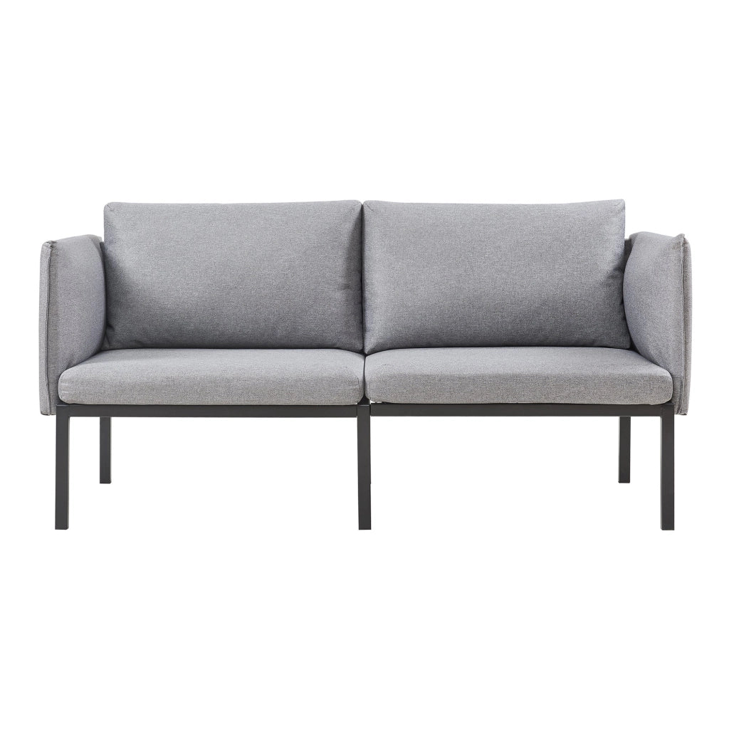 Divano/poltrona a 2 posti 69 x 158 x 63 cm grigio 03_0009132