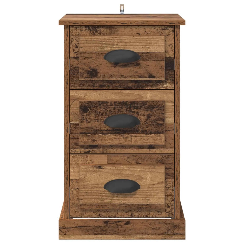 Comodino | Armadio da Notte | Mobiletto da notte con cassetto Legno vecchio 39 x 39 x 67,5 cm