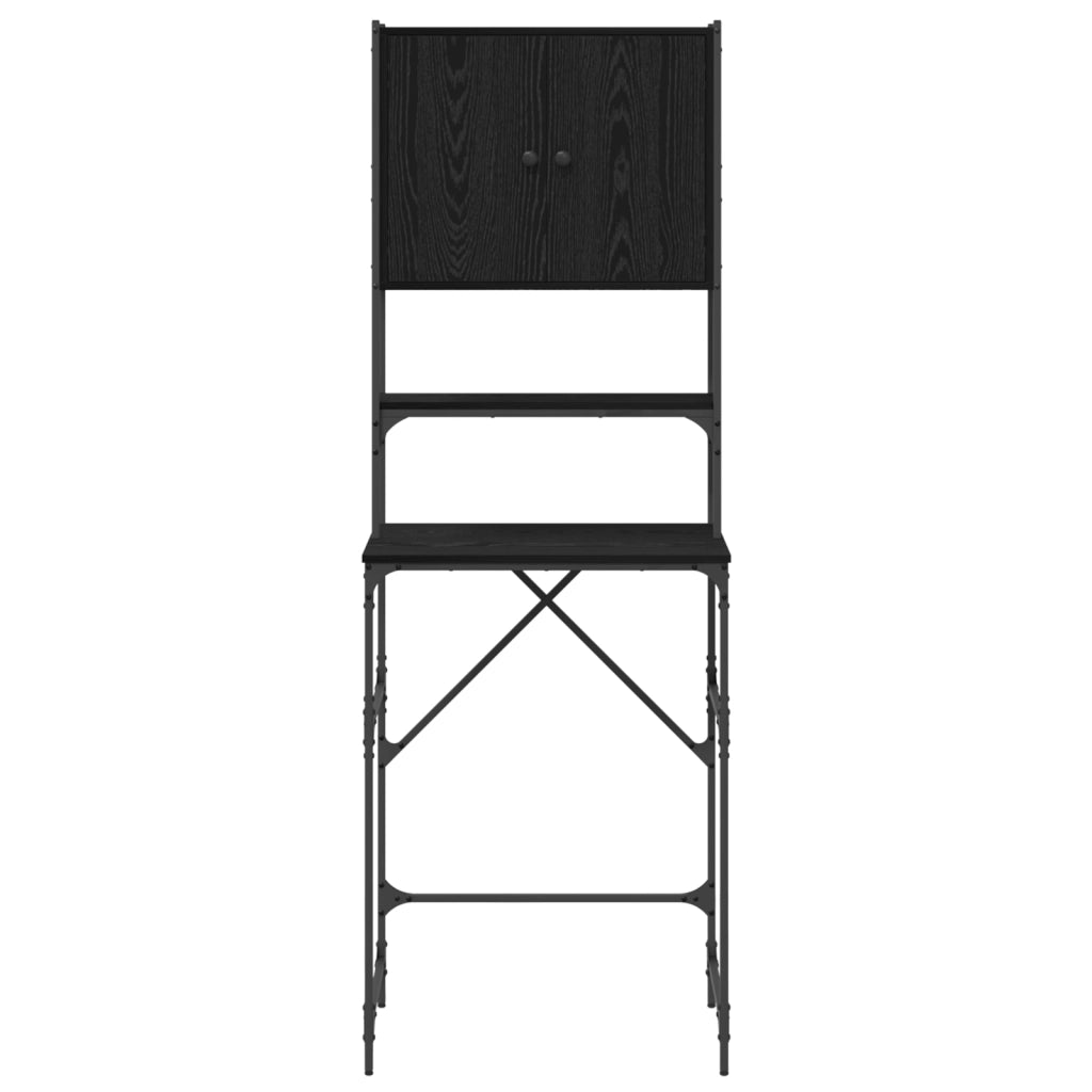Mobile per Lavatrice Rovere Nero 68x48.5x194 cm