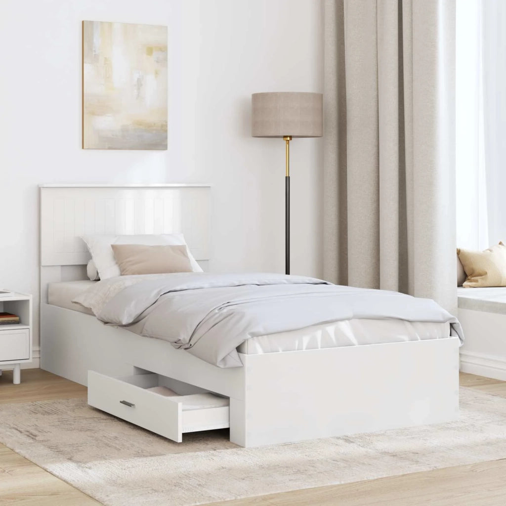 Struttura del letto Bianco 90 x 190 cm Legno multistrato 3410949