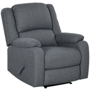 Poltrona Relax Reclinabile con Poggiapiedi Regolabile ¨C zephmum ¨C Grigio 90x96x98
