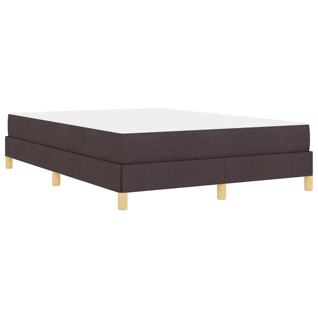 Letto a molle con materasso Marrone Scuro 160 x 200 cm Tessuto 3398580