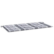 Cuscino Panca da Giardino a Quadri Grigi 100x50x3 cm in Tessuto cod mxl 68012