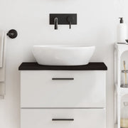 Piano Bagno Marrone Scuro 60x40x2 cm Legno Massello Trattato 3156200