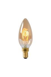 Lampadina LED filamento candela E14 ambra Lucide