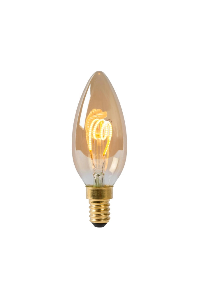 Lampadina LED filamento candela E14 ambra Lucide