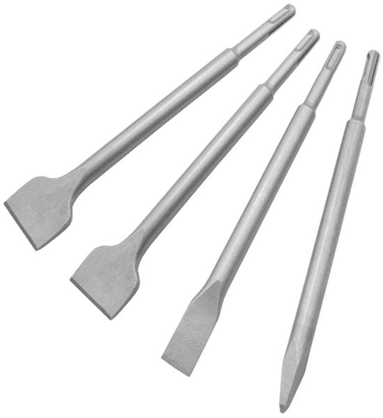 Set di 3 Beiteli - Beitello a punta - Beitello a testa piatta - Beitello a testa piatta ampia - Manico rotondo - Materiali di alta qualità in acciaio inox - Set di beiteli