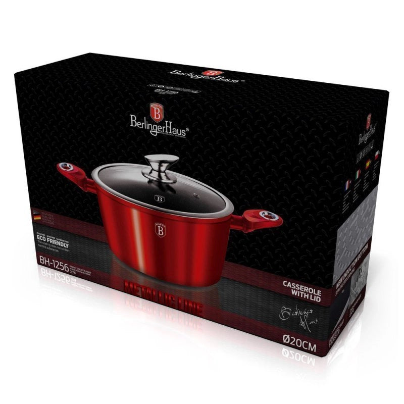 Berlinger Haus BH-1256 Vaso rivestito in granito rosso metallizzato da 20 cm
