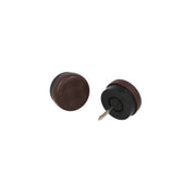 Scivoli in plastica e gomma tondi con chiodo Ã˜ 20 mm - marrone - 8 pz.