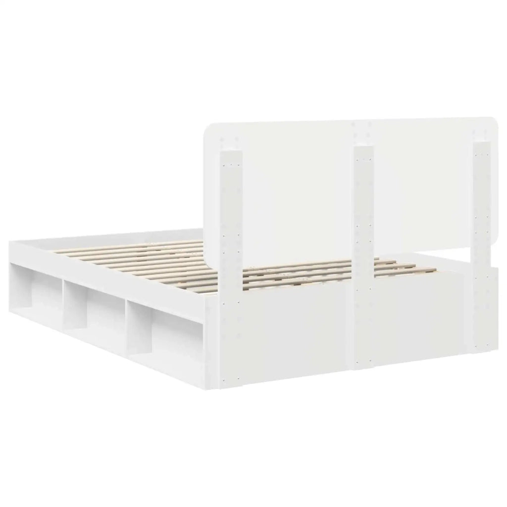 Struttura del letto Bianco 150 x 200 cm Pino massello