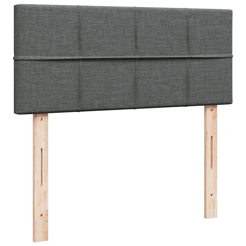 Giroletto a Molle con Materasso Grigio Scuro 120x190cm Tessuto