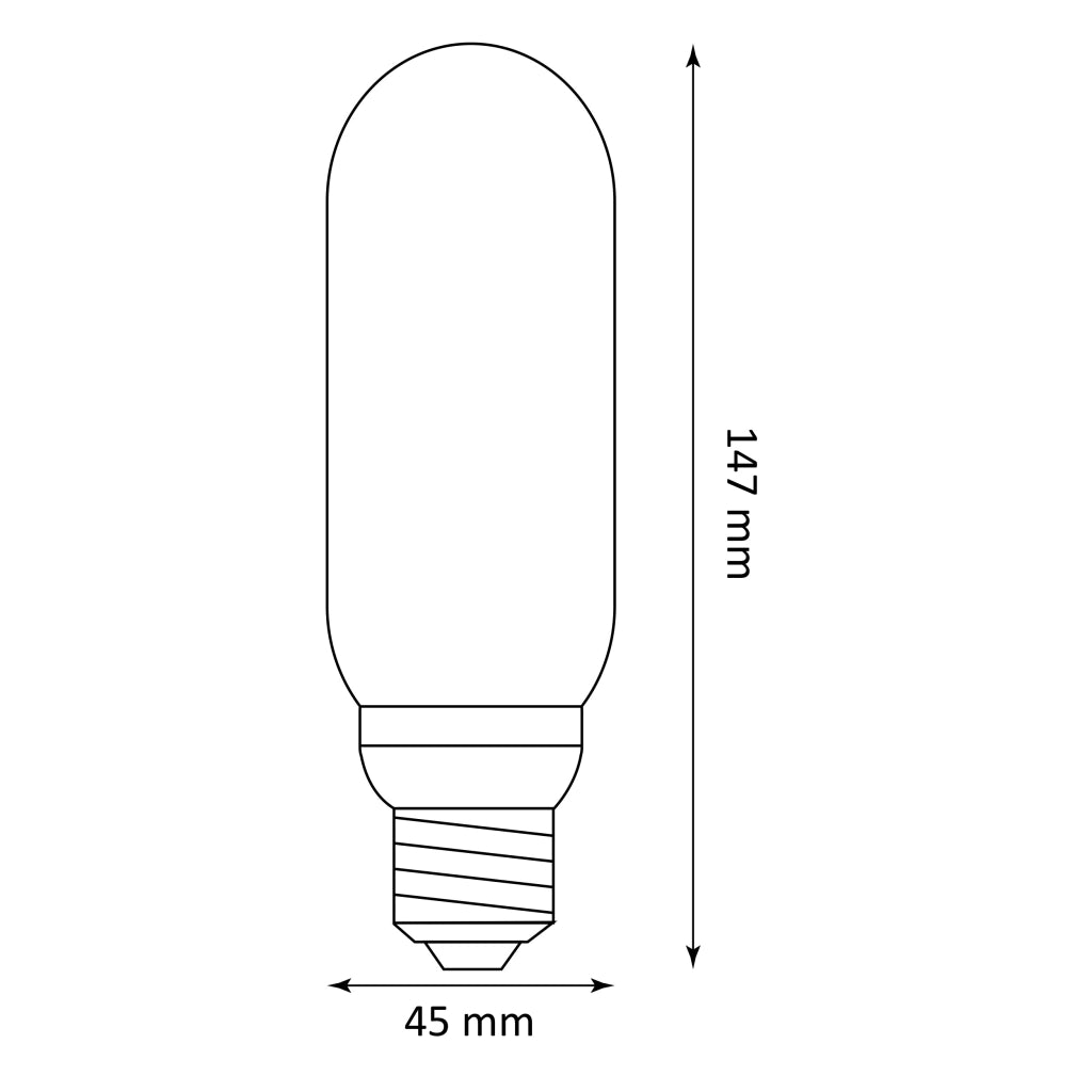 Lampadina LED decorativa T45 ambra E27 4W 200lm 1800K Polux
