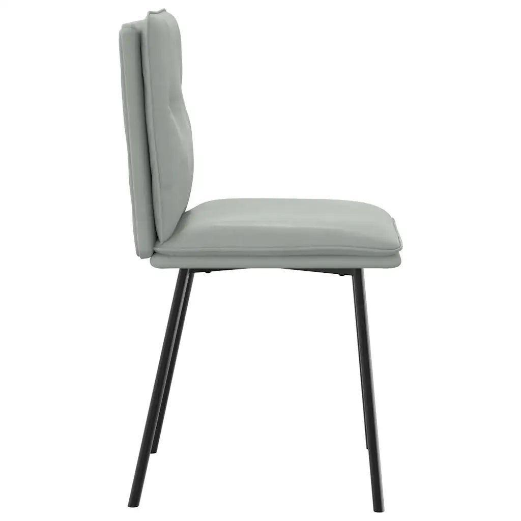 Sedie da Pranzo 2 pz Grigio Chiaro in Velluto 4101309