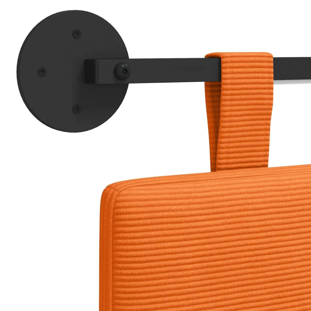 Testiera sospesa Con luce LED Arancione Tessuto in Cords