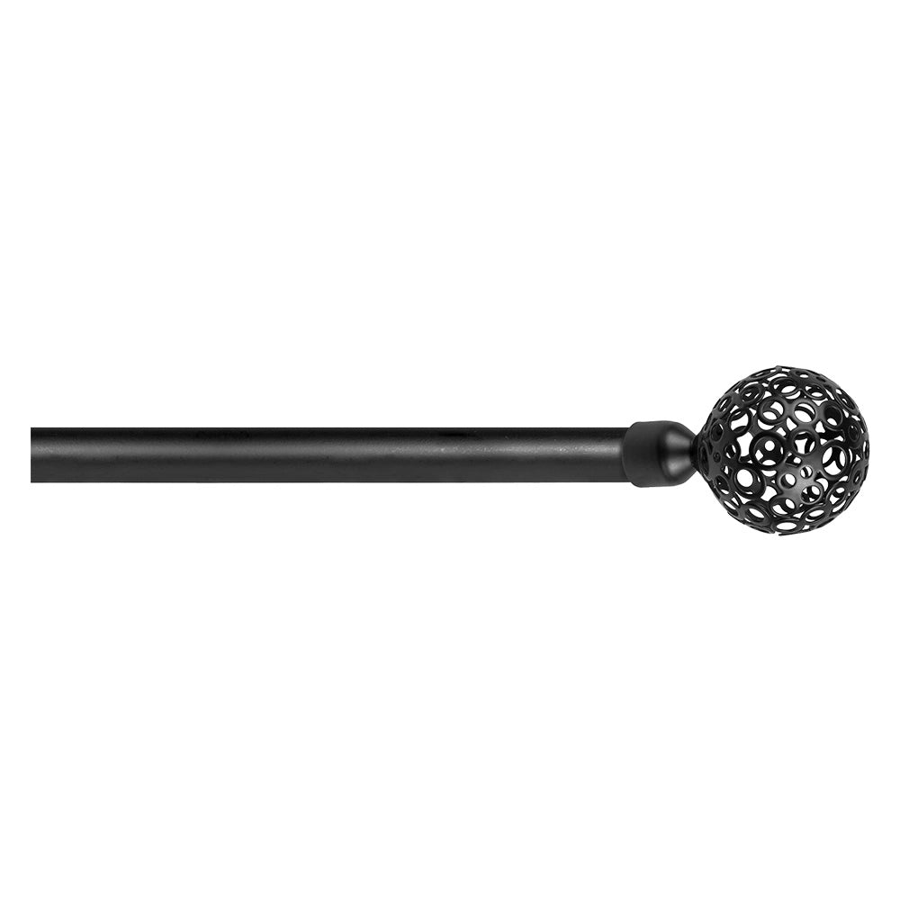 SCORRITENDA 'KIT FERRO' mod. 'Boccia fiore' col. nero Ø 20/19 mm.  - ERREBI