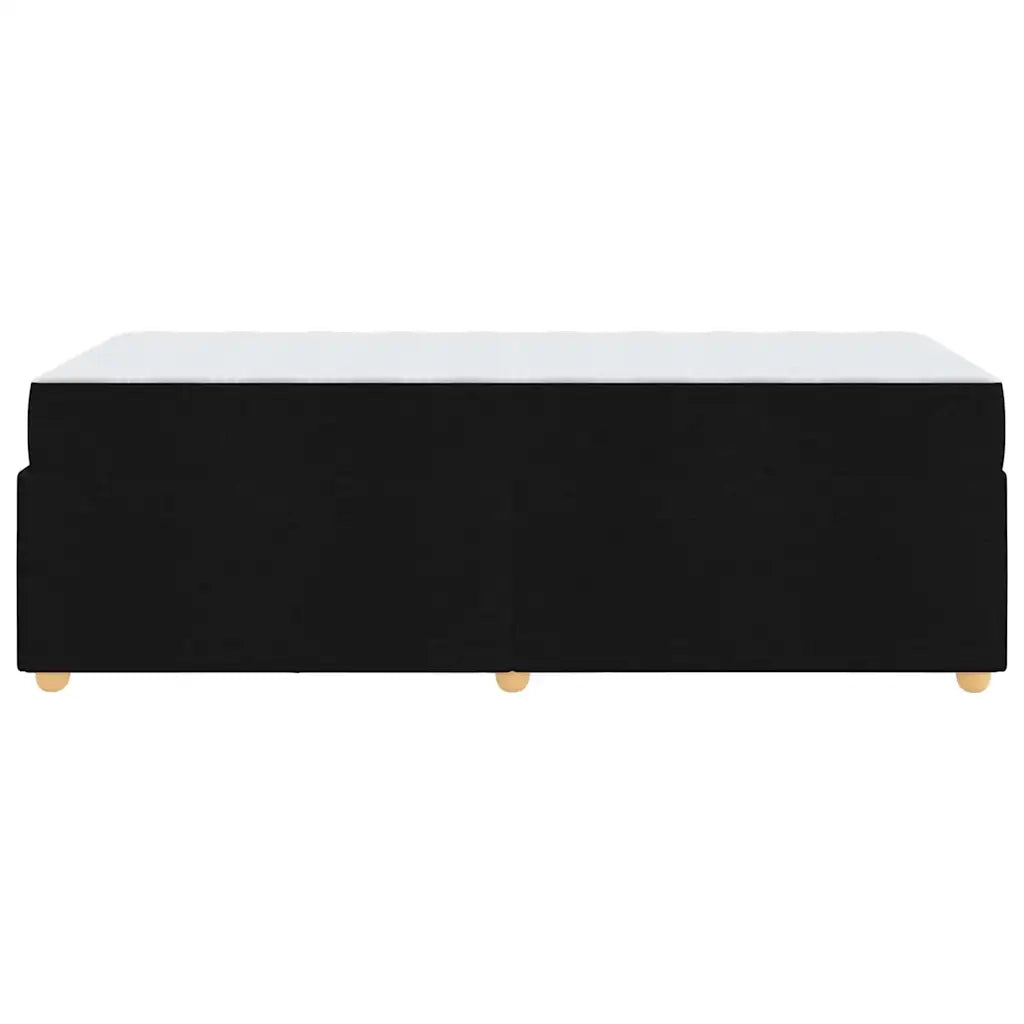 vidaXL Struttura del letto con materasso Nero 90 x 200 cm Tessuto
