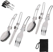 Set di Cucina da Campeggio - Raffreddabile Ultraleggero - 3 Pezzi - Nero - Incluso Borsa