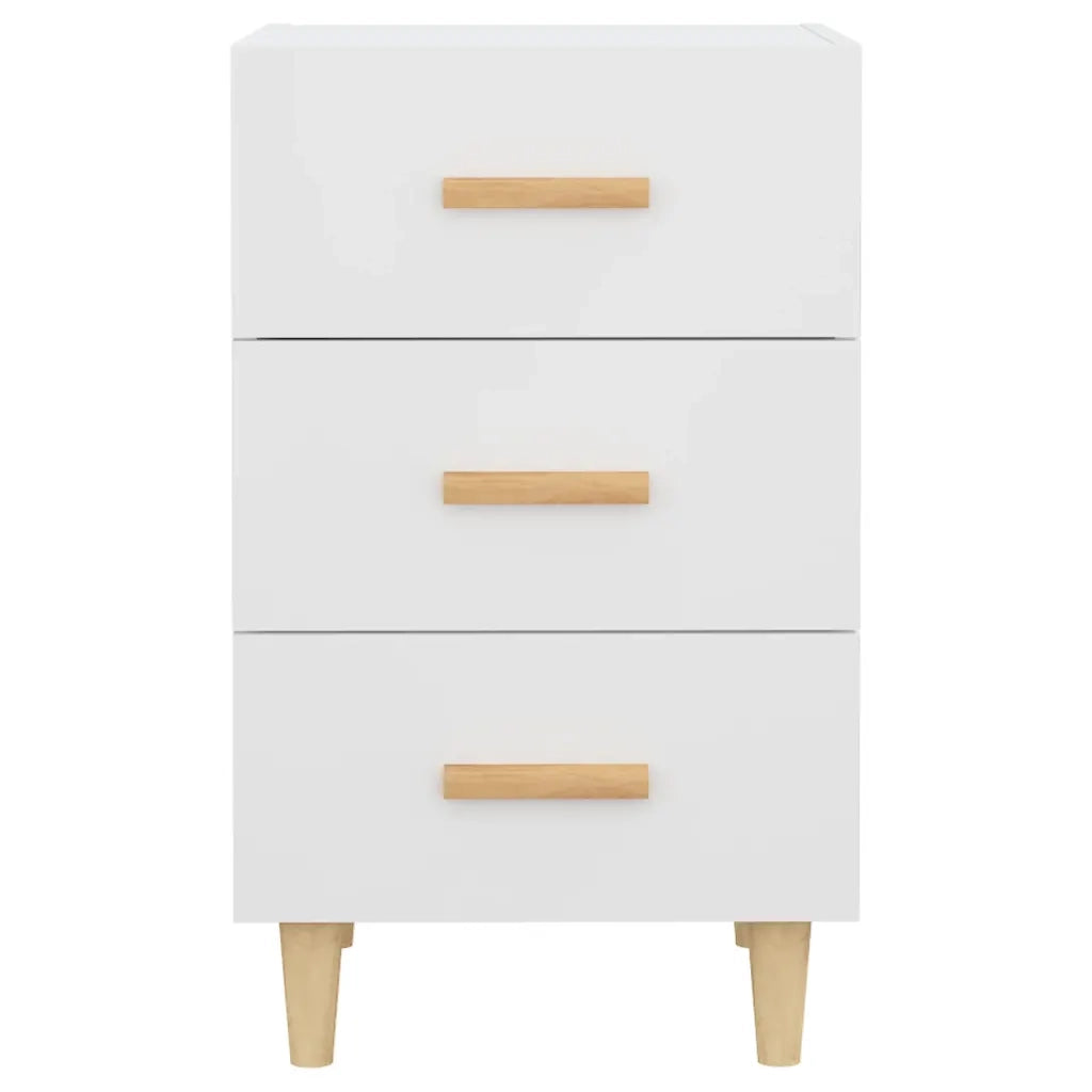 Comodino Bianco 40x40x66 cm in Legno Multistrato cod mxl 31167