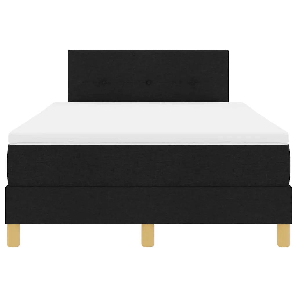Letto a molle con cuscino Nero 120 x 190 cm Tessuto 3338904