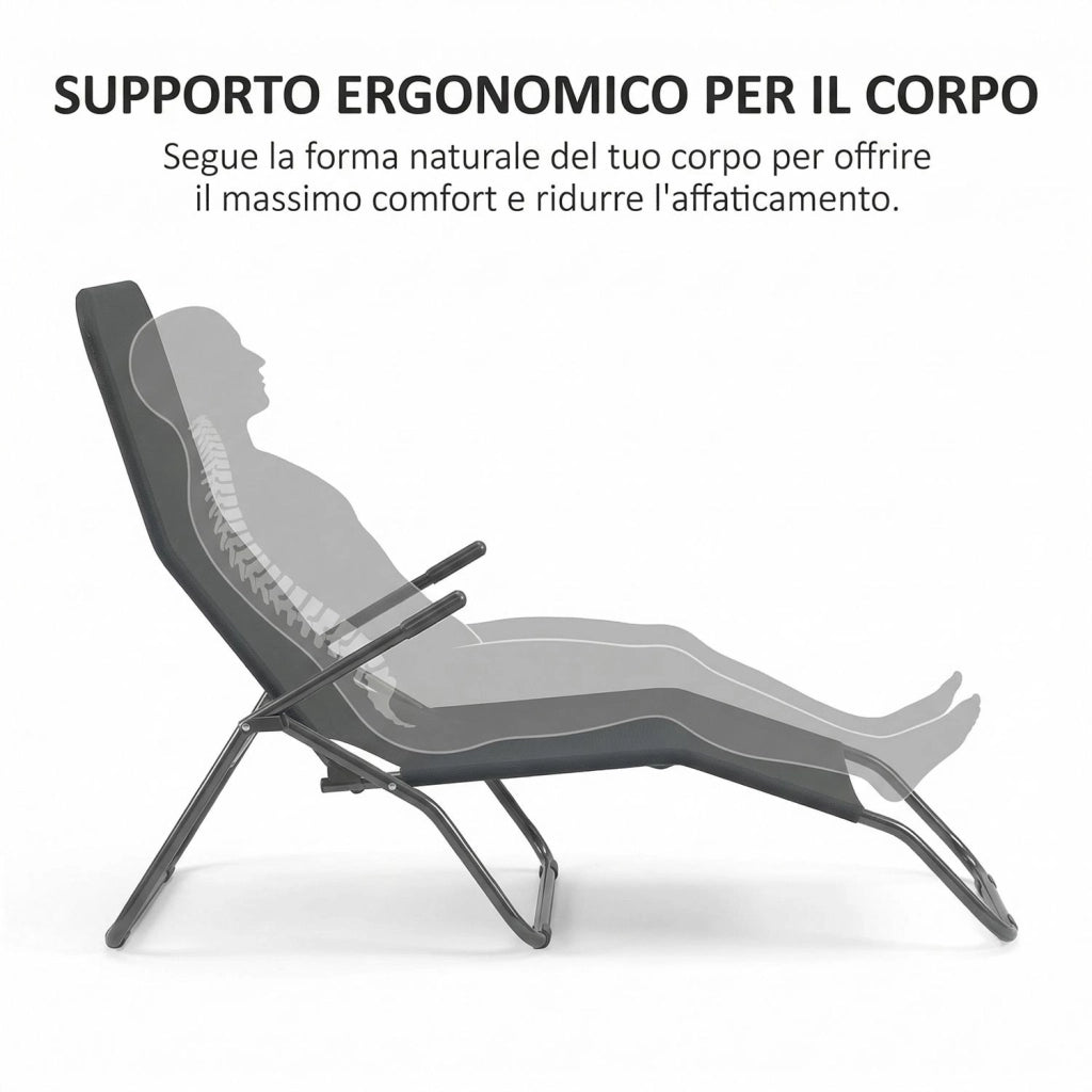 Marvin Lettino Basculante da Giardino Swing Sdraio Oscillante in Acciaio Telo Textilene Traspirante Relax Ergonomico per