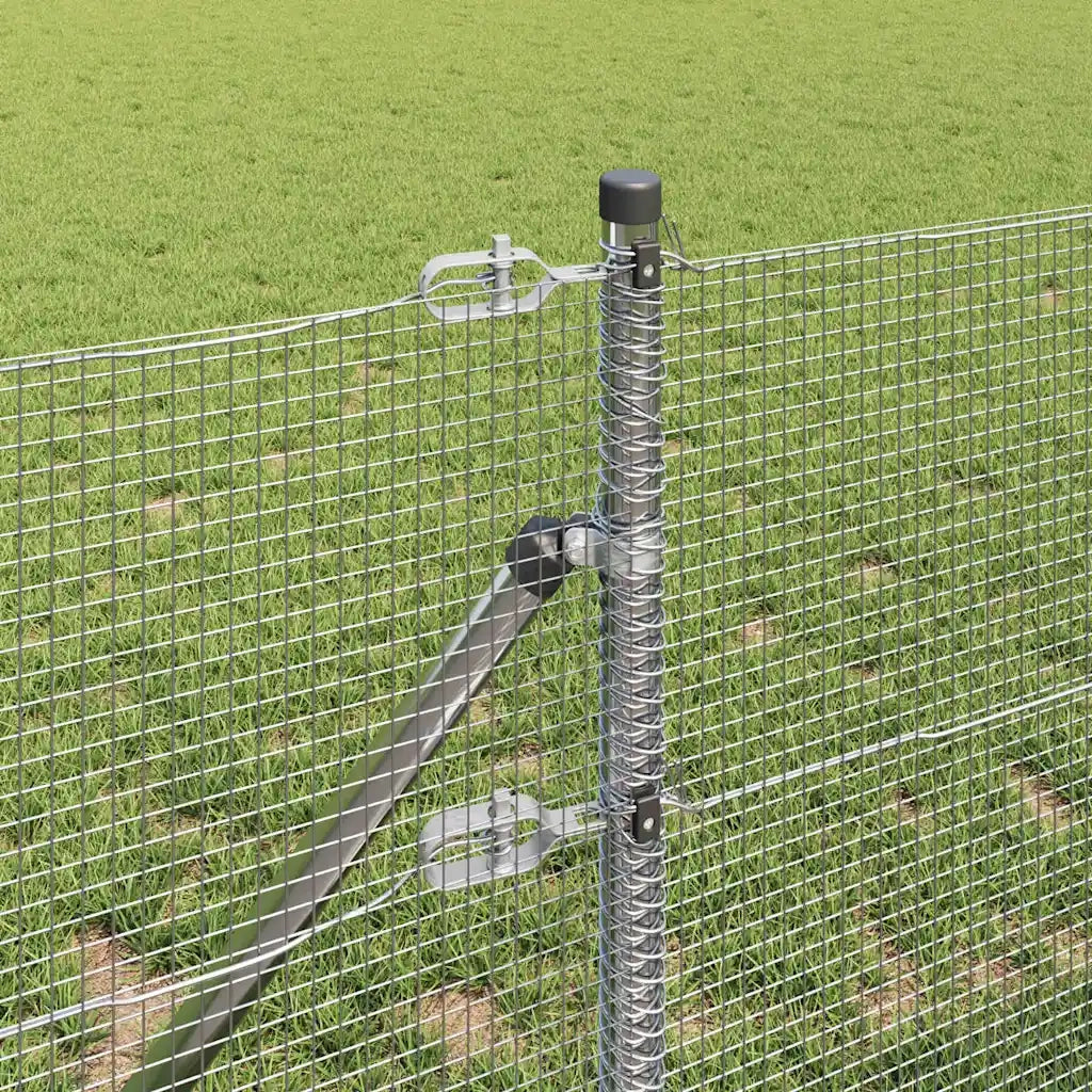 Palo della recinzione Argento 100 x 0,5 m (rete 12 x 12 mm)