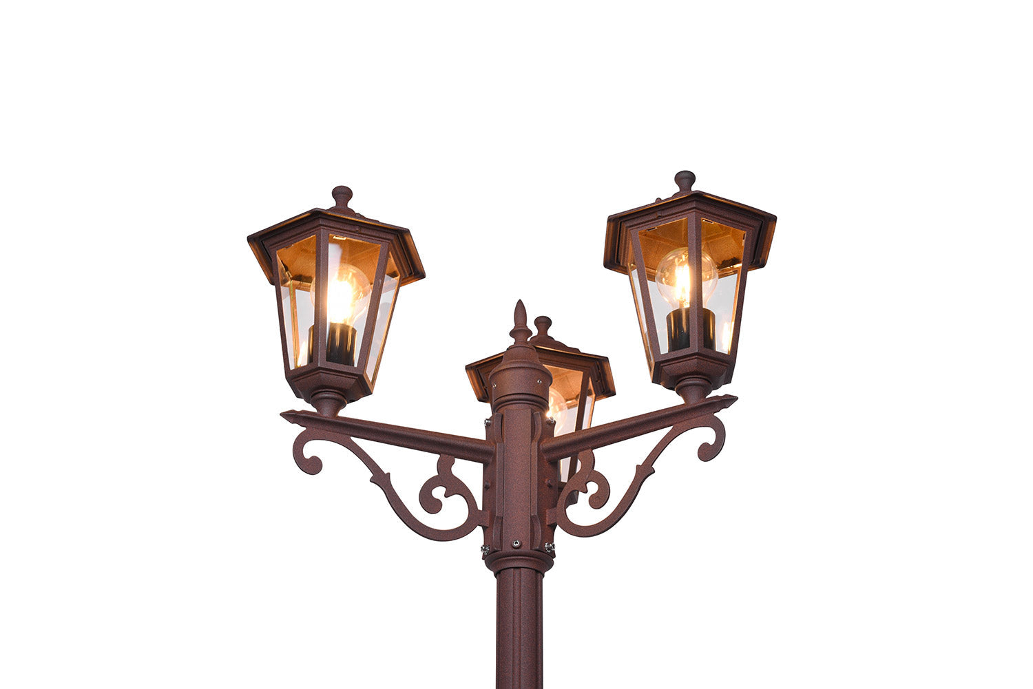 Lampione da Esterno Attacco E27 in Alluminio Ruggine