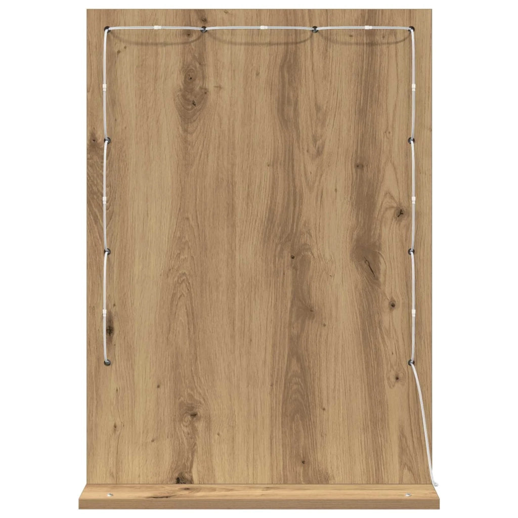 Specchio da Vanità Rovere artigianale 70 x 50 x 18 cm 868340