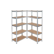 KIT-2-scaffale-5-ripiani-ultra-in-metallo-zincato-mdf-90x40x180-portata-1375kg-275kg-a-ripiano-copy