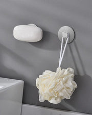 Due contenitori magnetici per pezzi di sapone, contenitore per sapone in acciaio inossidabile per parete doccia e cucina/bagno, facile da pulire, autosfregiante (argento)
