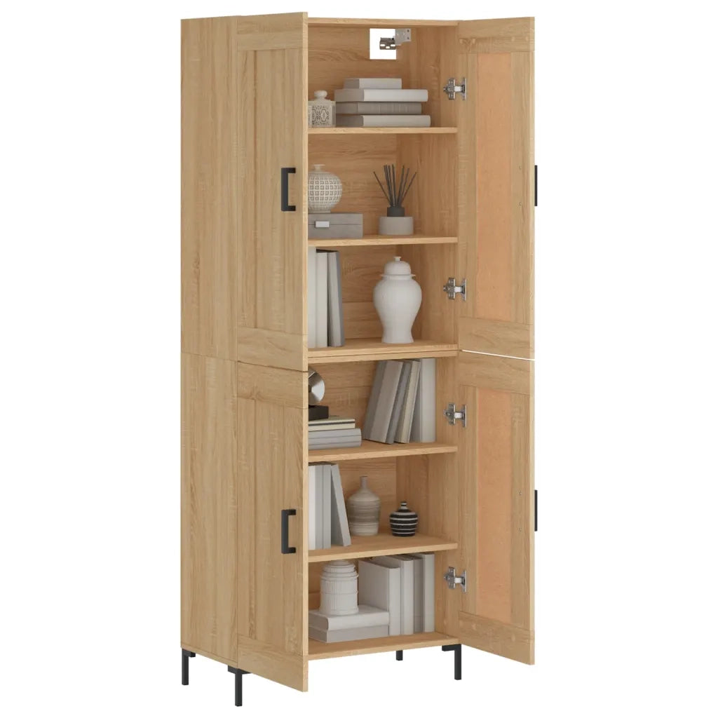 Credenza Rovere Sonoma 69,5x34x180 cm in Legno Multistrato 3199684