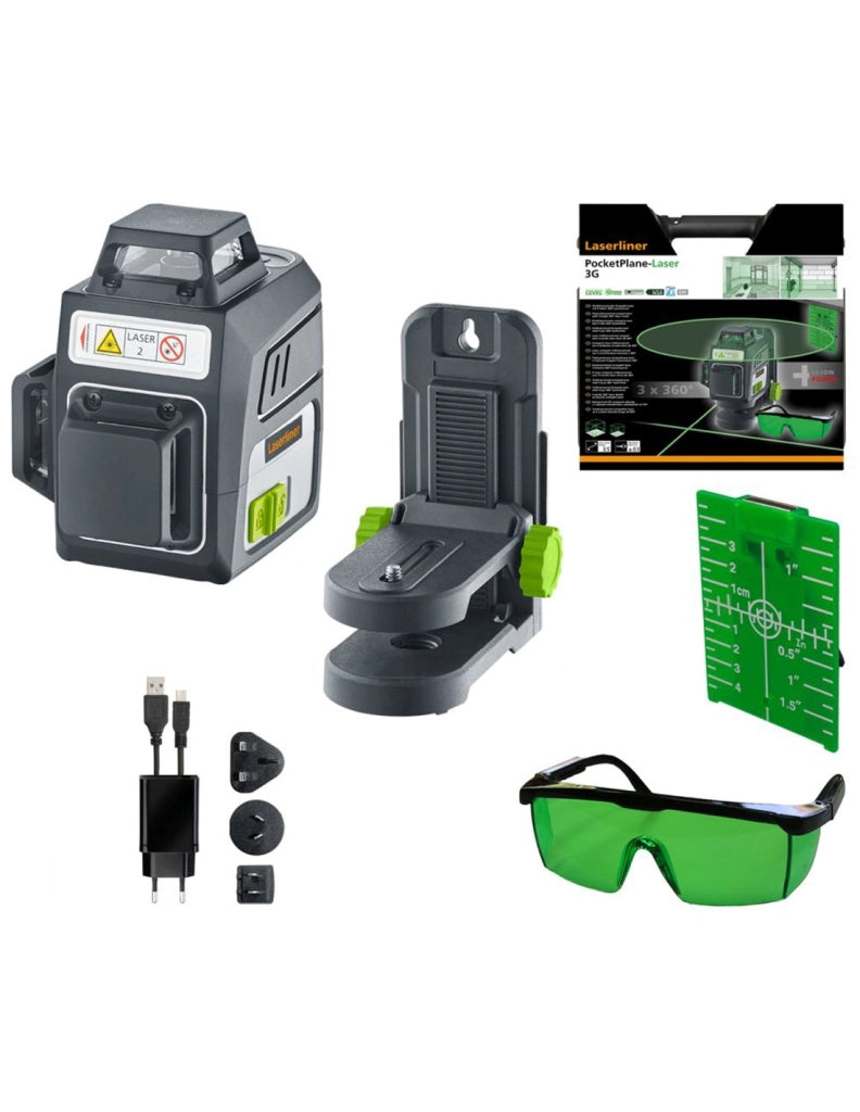Laser verde tridimensionale LASERLINER 036.700A - PocketPlane-Laser 3G