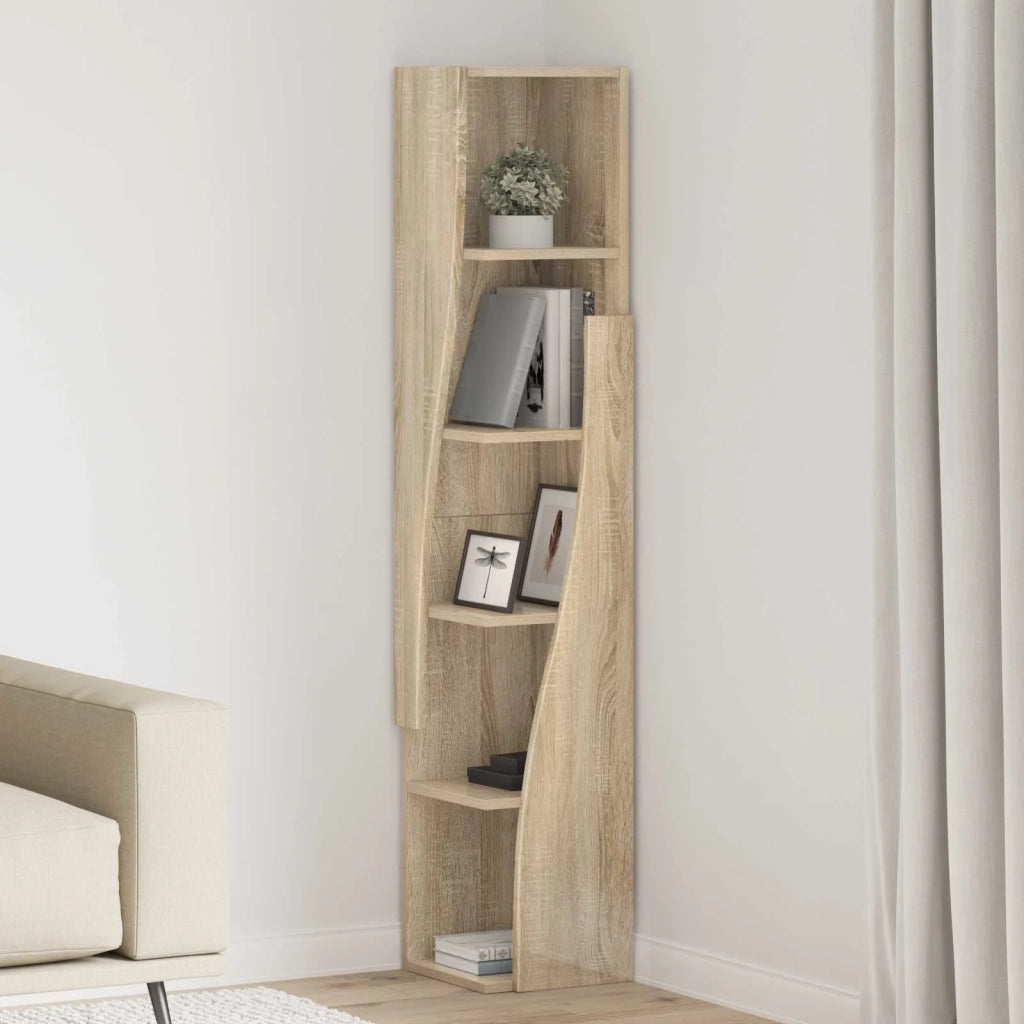 Mobile angolare Rovere Sonoma 27,5x27x140cm Legno multistrato 889867