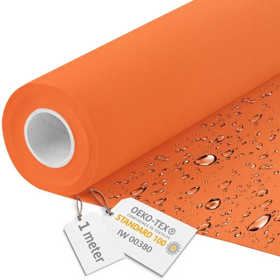 Tela Acquastatica per Metri 160 cm Larghi - Tela Acquastatica 220 g/m2 600D - Tela Acquastatica per Metri Acquastatica per Metri 1M Orangione