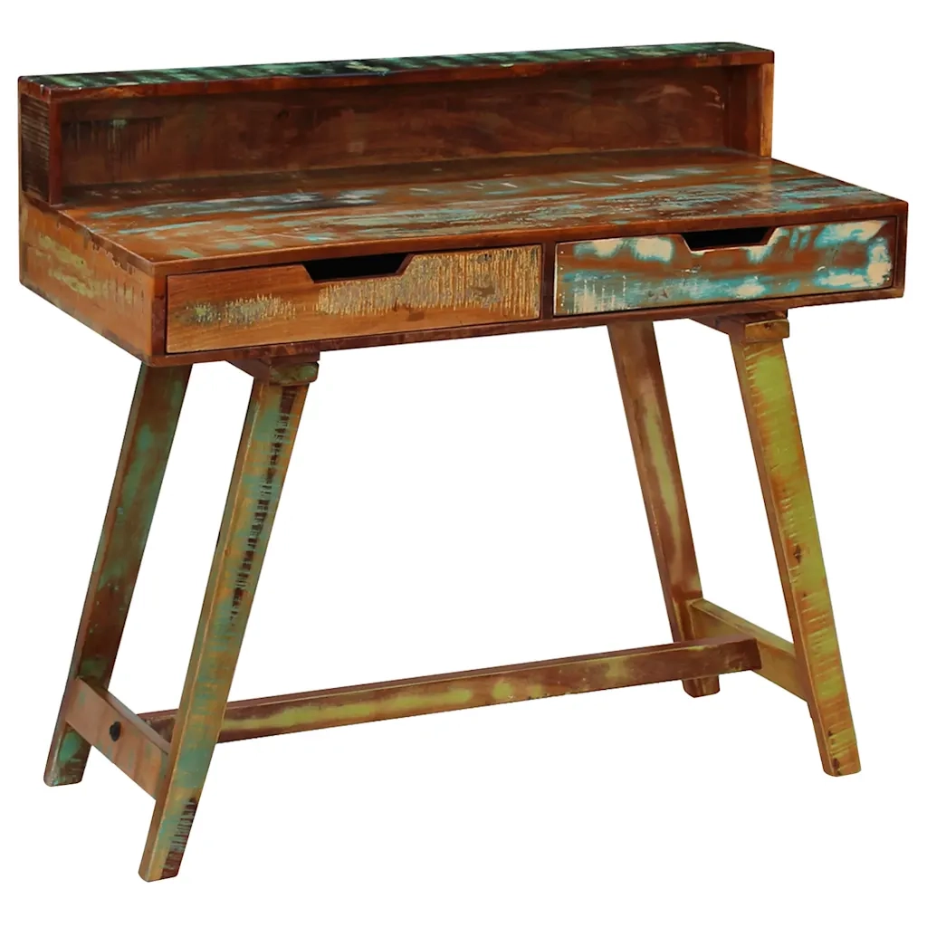 Scrivania in Legno Massello Anticato 243270