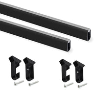 Set 2 Barre Appendiabiti per Armadio 75 cm in Alluminio Emuca Nero