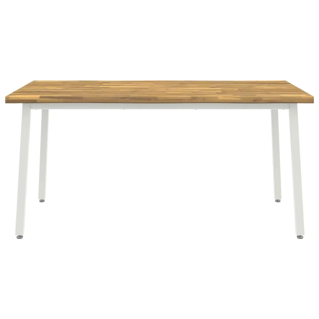 Tavolo da pranzo con bordo vivo 160 x 70 x 75 cm Bianco 3424998