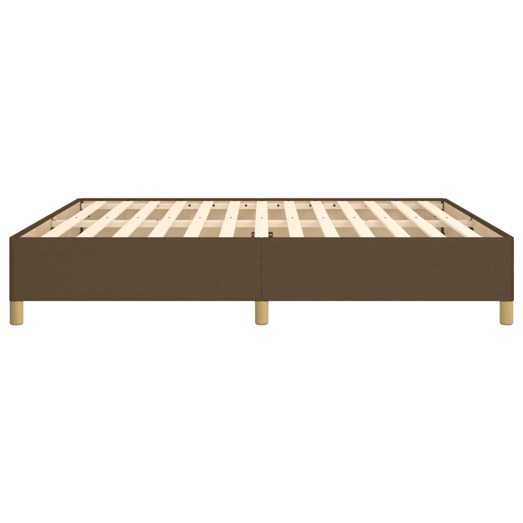 Struttura Letto a Rete a Molle-Giroletto Marrone Scuro 160x200 cm Tessuto 950492