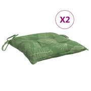 Cuscini per Sedia 2 pz | Cuscini per sedie Motivo a Foglie 40x40x7 cm Tessuto