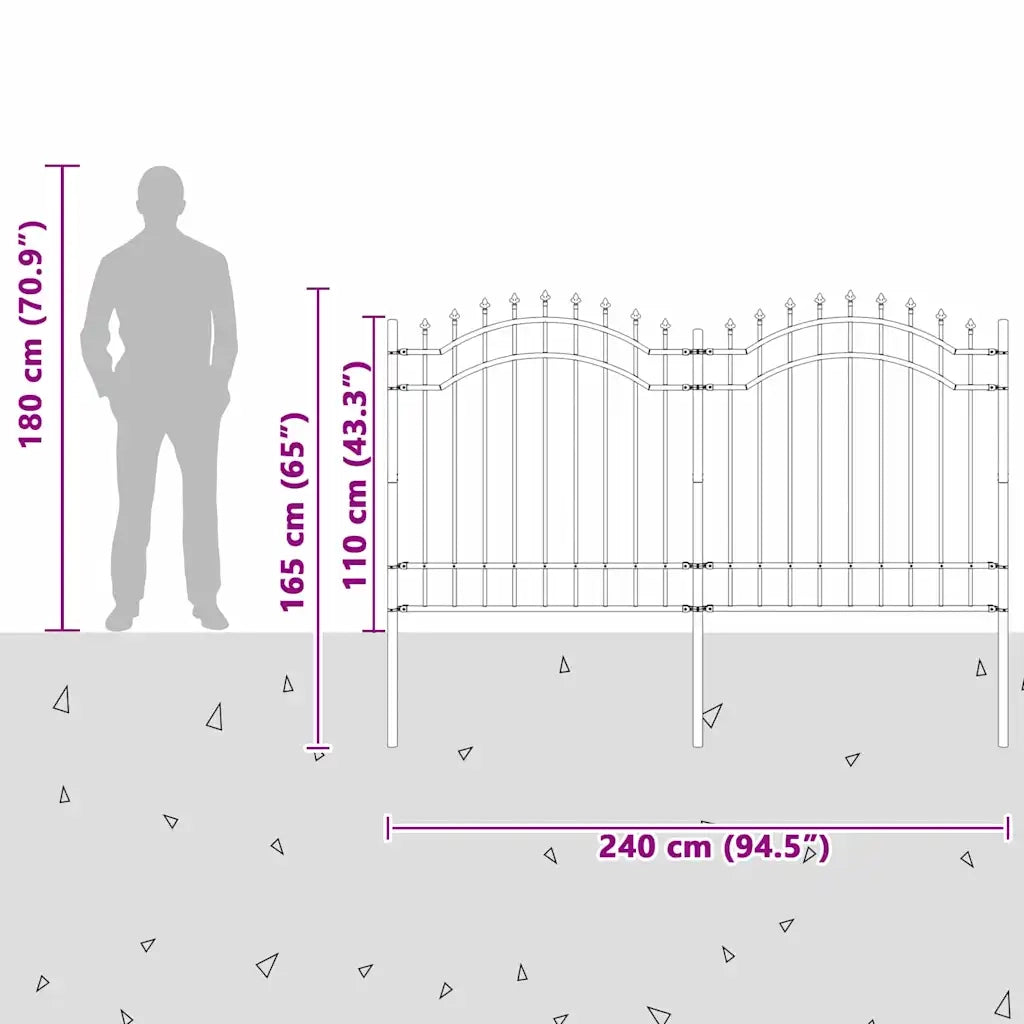 vidaXL Recinzione per Giardino Bianco 165 cm